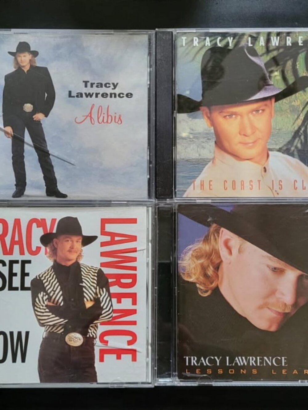 Tracy Lawrence Lot of 4 CDs - Alibis, Coast is Clear, See it Now, Lessons Learne